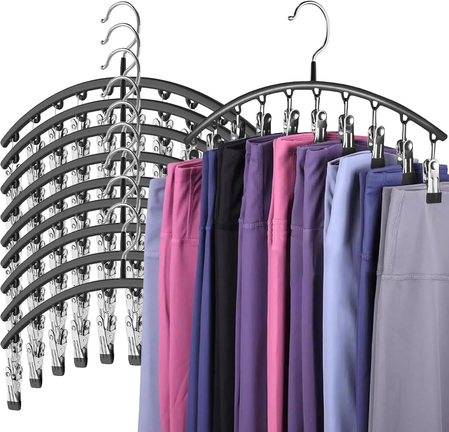 Clip & Tidy – Metal Yoga Pants Hanger for Closet Bliss!