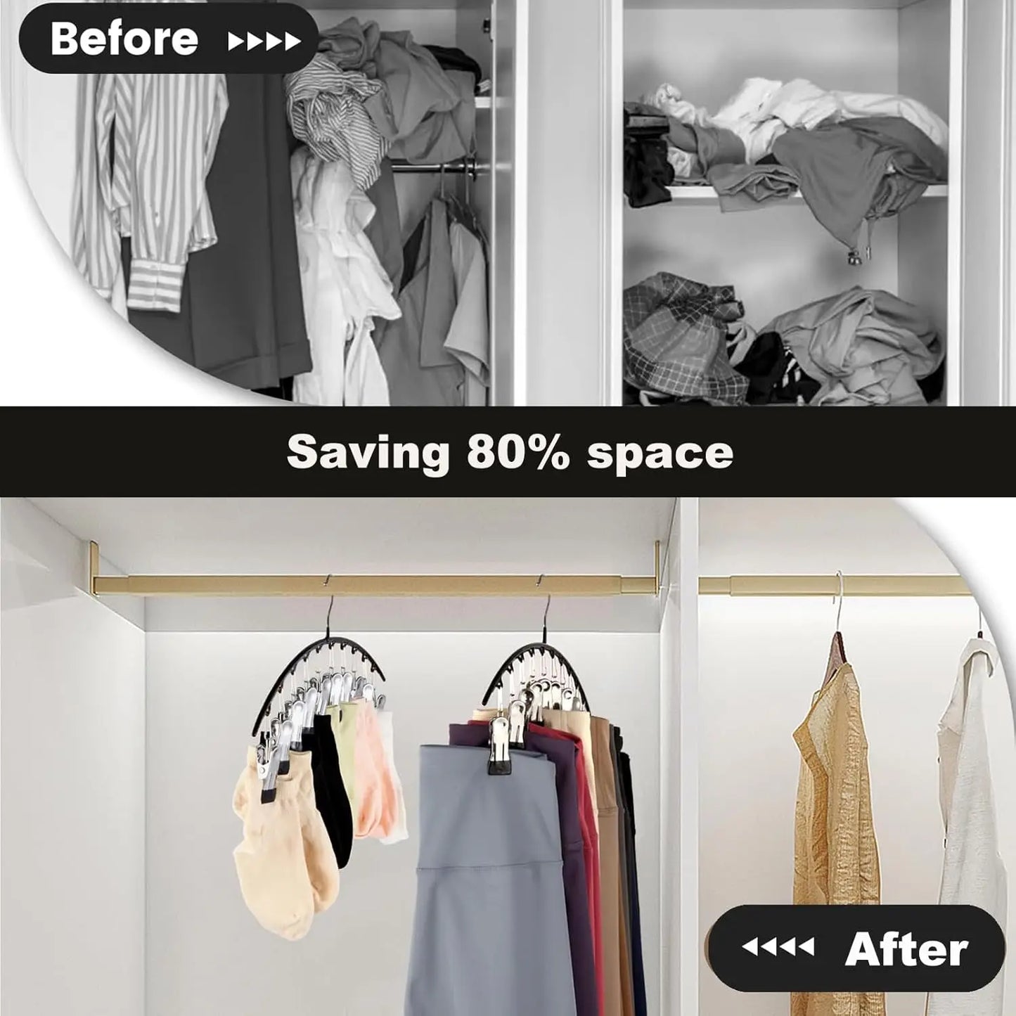 Clip & Tidy – Metal Yoga Pants Hanger for Closet Bliss!